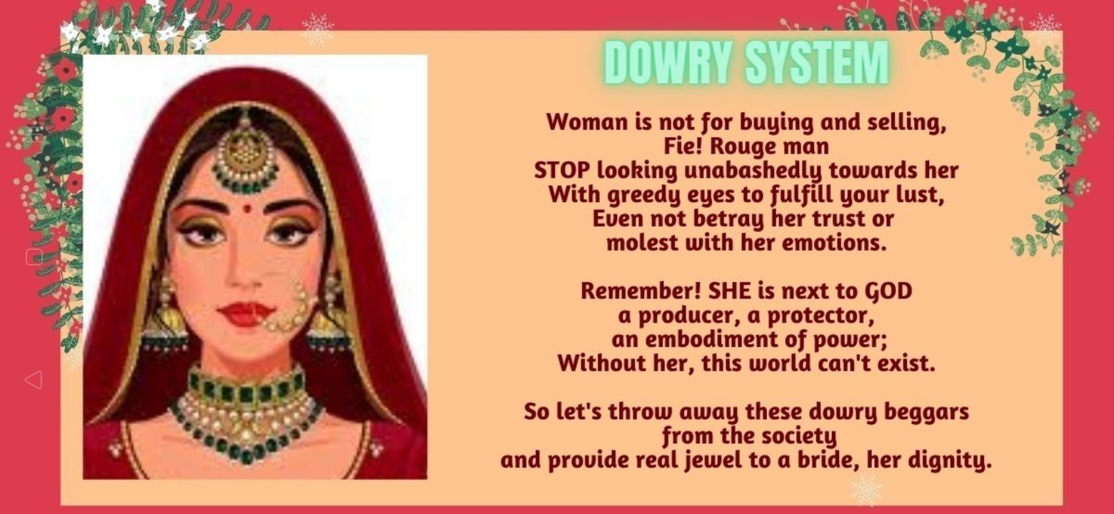 dowry essay writing in english